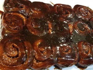 Baked and Inverted Cannabis Sticky Buns