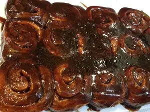 Baked and Inverted Cannabis Sticky Buns