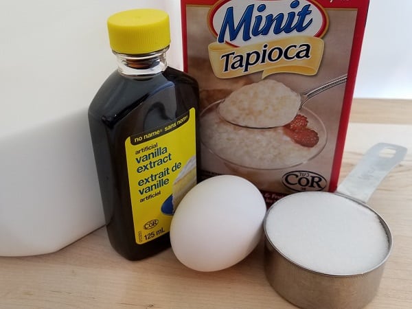Cannabis Tapioca Pudding Ingredients